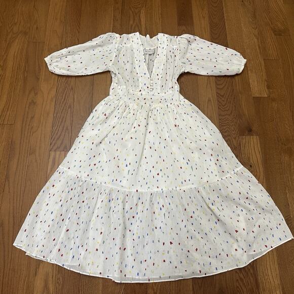 The Story Of Dress AU 8 US 4 Womens Confetti Artsy Prairie Romantic Maxi Dress - Picture 1 of 9